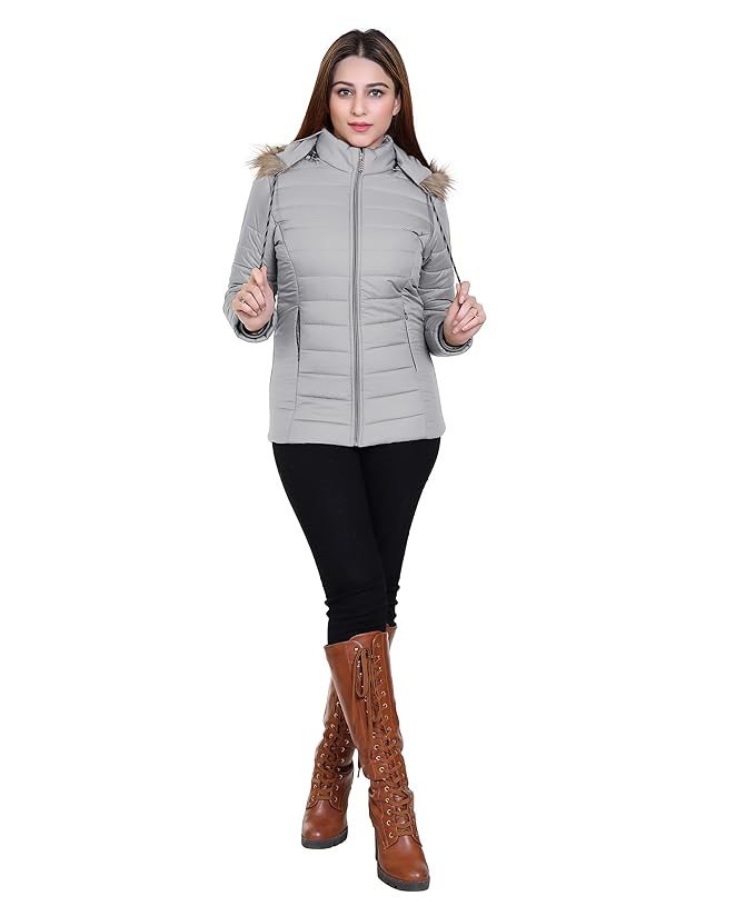 Brazo Latest Full Sleeve Puffer Winter Jacket For Women and Winter Jacket for Girl. Sweater Jacket/Fur Jacket/Water Resistant Jacket for Woman with Hood for keep you warm