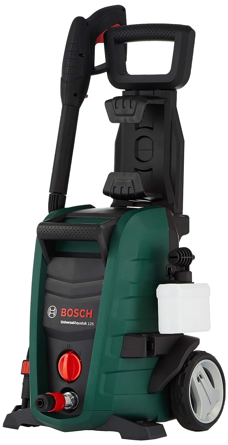 Bosch UniversalAquatak 125 Bar 1500W Electric High Pressure Washer Cleaner with High Pressure Gun, Lance, 5m Hose, 3-in-1 Nozzle & Detergent Nozzle, Self Priming Capable